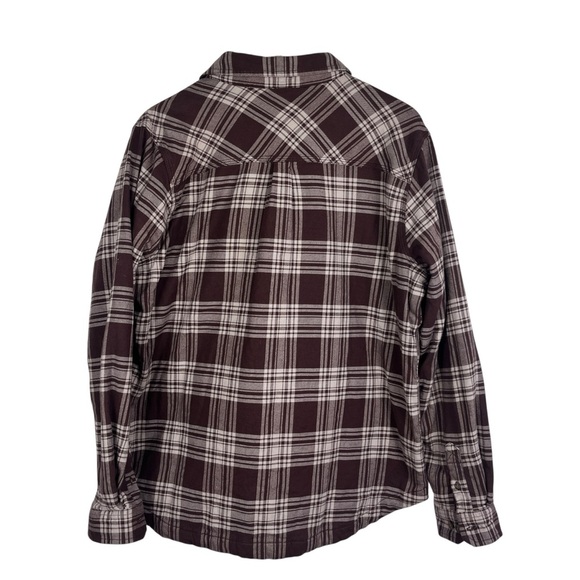 CARHARTT Womens Flannel Fleece Lined Workwear Purple Plaid Shacket Shirt XL - Picture 2 of 10